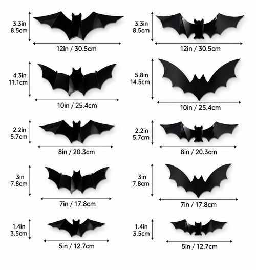3D Bat Wall Decal LED Night Light