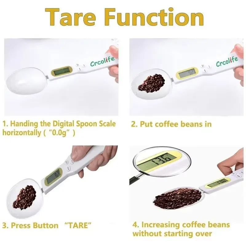 Digital kitchen scale spoon with LCD display, view 4