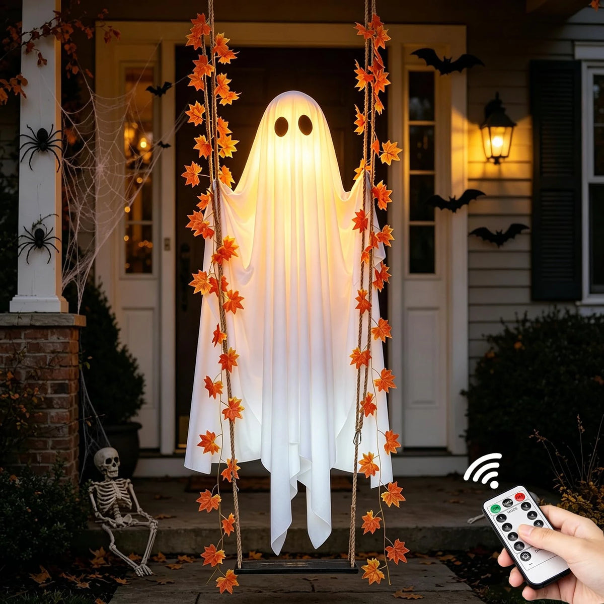 Hanging LED Ghost Swing Decoration