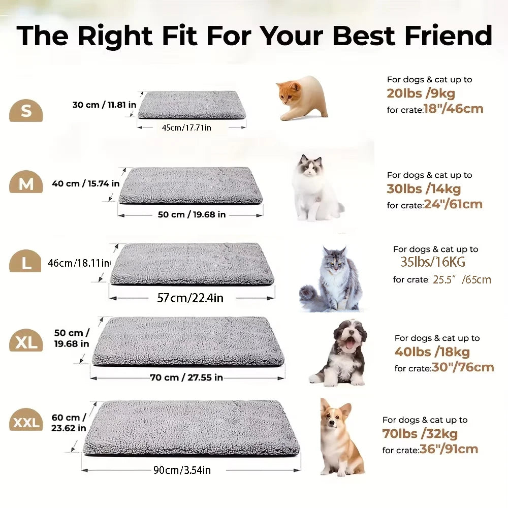 Winter Warming Pet Mattress - Washable Non-Slip Pad for Dogs & Cats