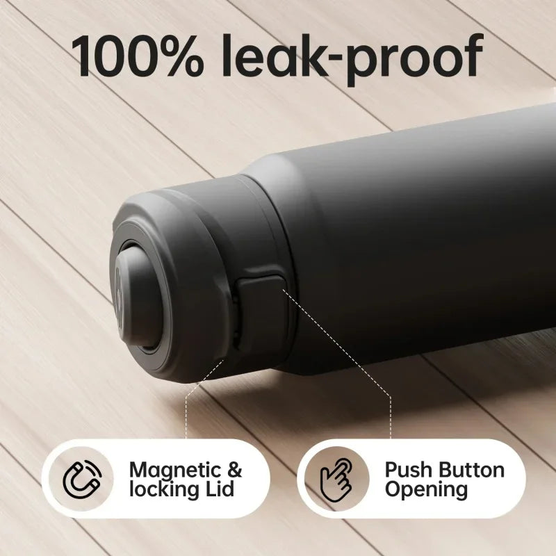Fjbottle stainless steel sports water bottle with magnetic phone holder, view 4