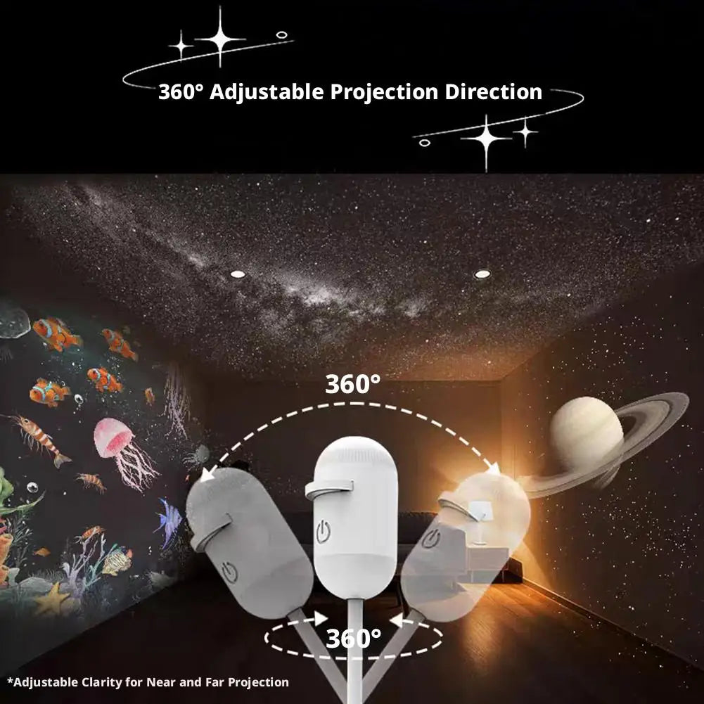 USB galaxy projector night light, view 5