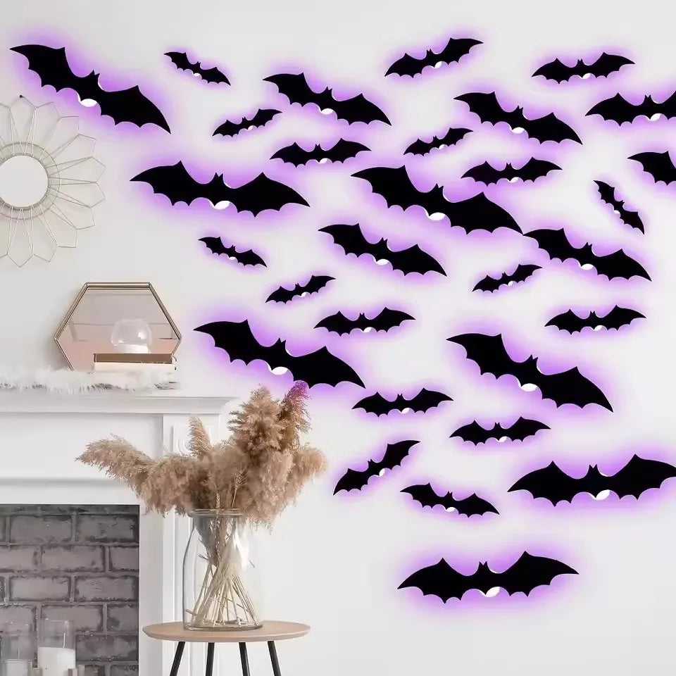3D Bat Wall Decal LED Night Light